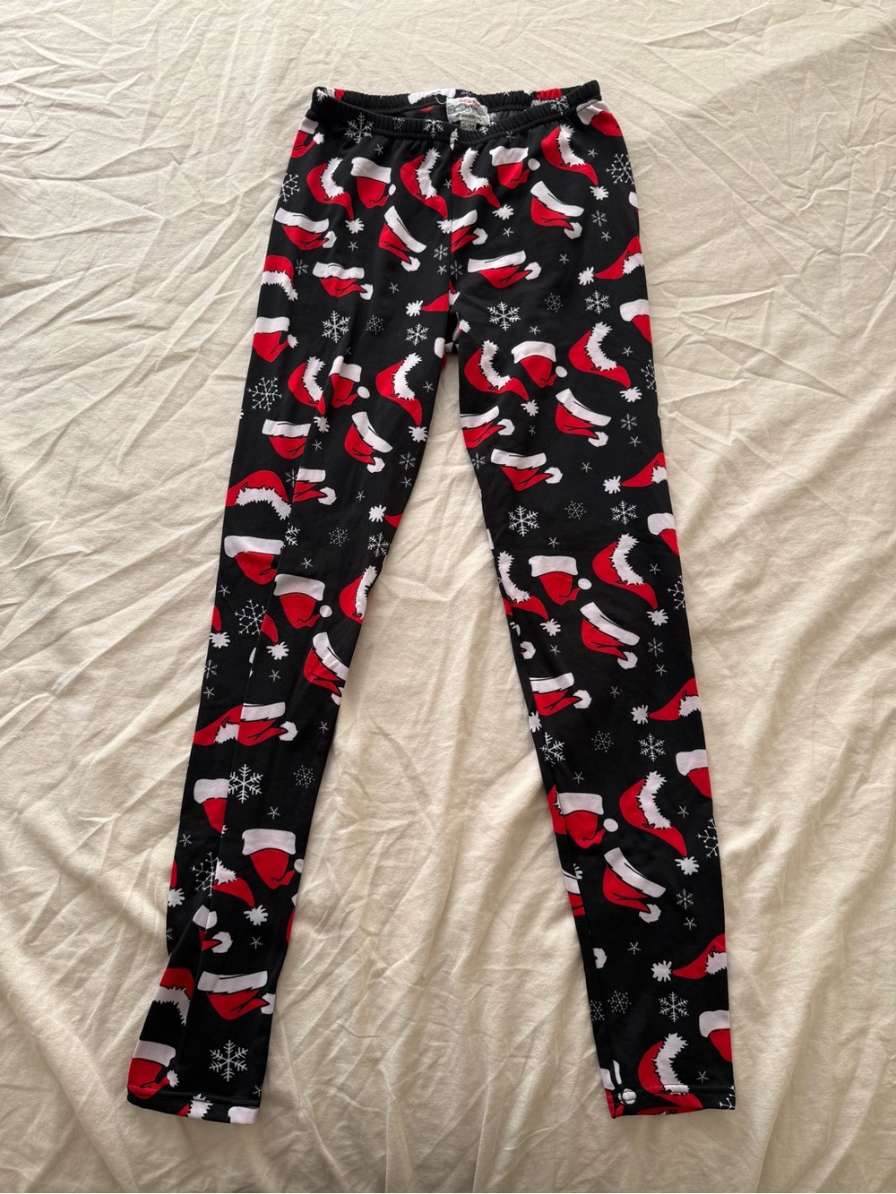 Black & Red Holiday Santa Hat Leggings